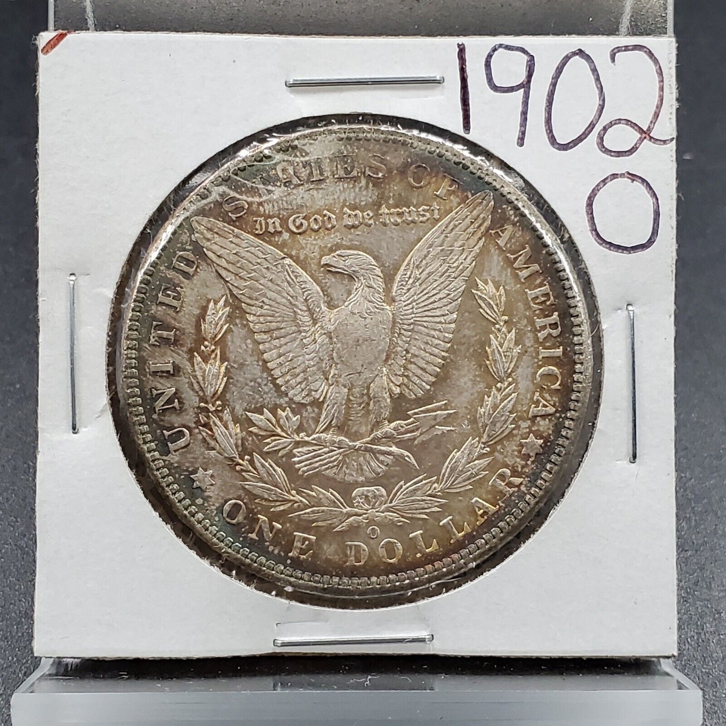 1902 O Morgan Silver Dollar Coin Choice AU About Unc Nice Toning Toner