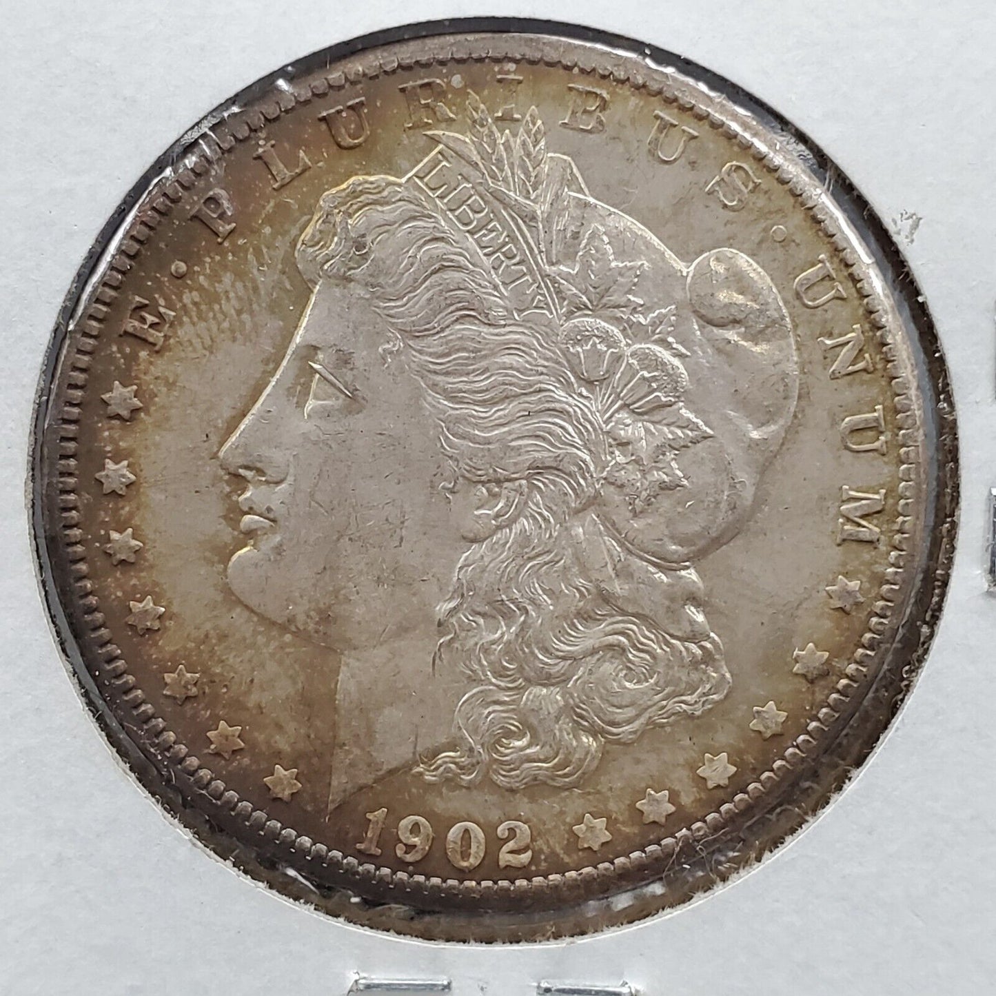 1902 O Morgan Silver Dollar Coin Choice AU About Unc Nice Toning Toner