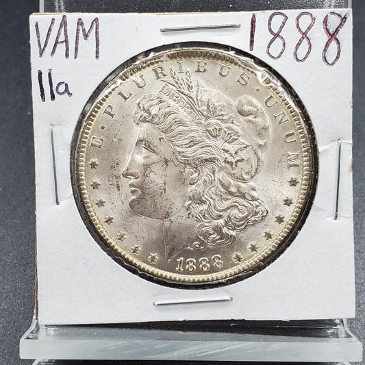 1888 P Morgan Silver Dollar Silver Coin BU UNC Vam 11a DDO Variety Top 100