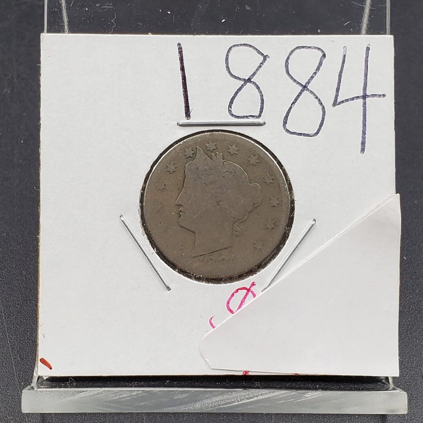 1884 P Liberty Head V Nickel Very Circulated Condition #2