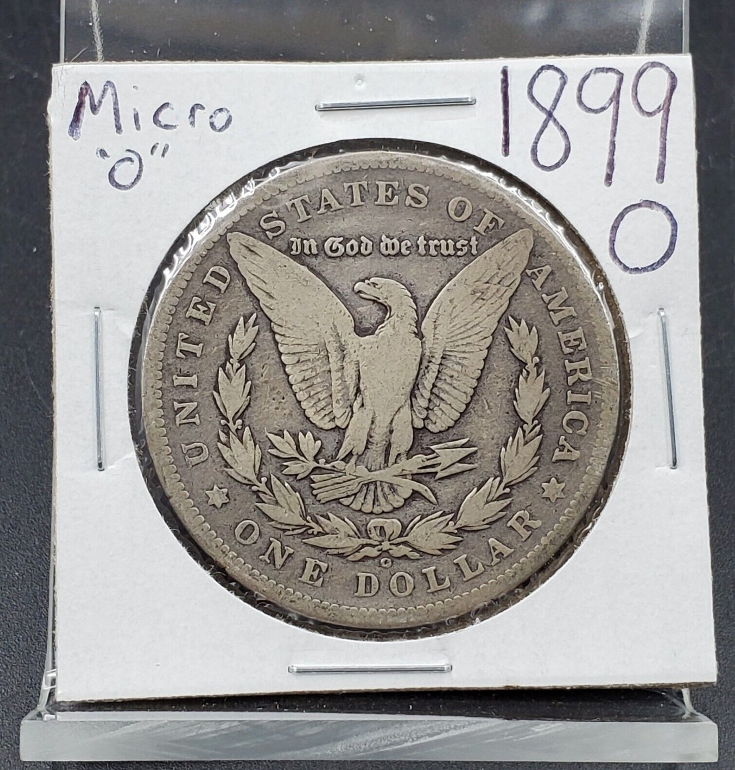 1899 O Micro o Van Morgan Silver Eagle Dollar Coin GOOD / VG VERY GOOD