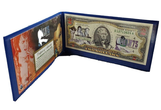 ELVIS PRESLEY 75th Birthday U.S. $2 Bill Legal Tender - LICENSED