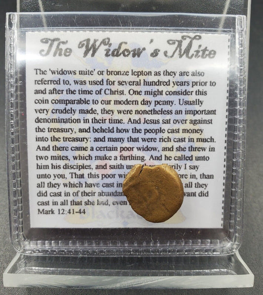 Judea Widow Widow's Mite Ancient Bible Coin Circulated Biblical book of Mark