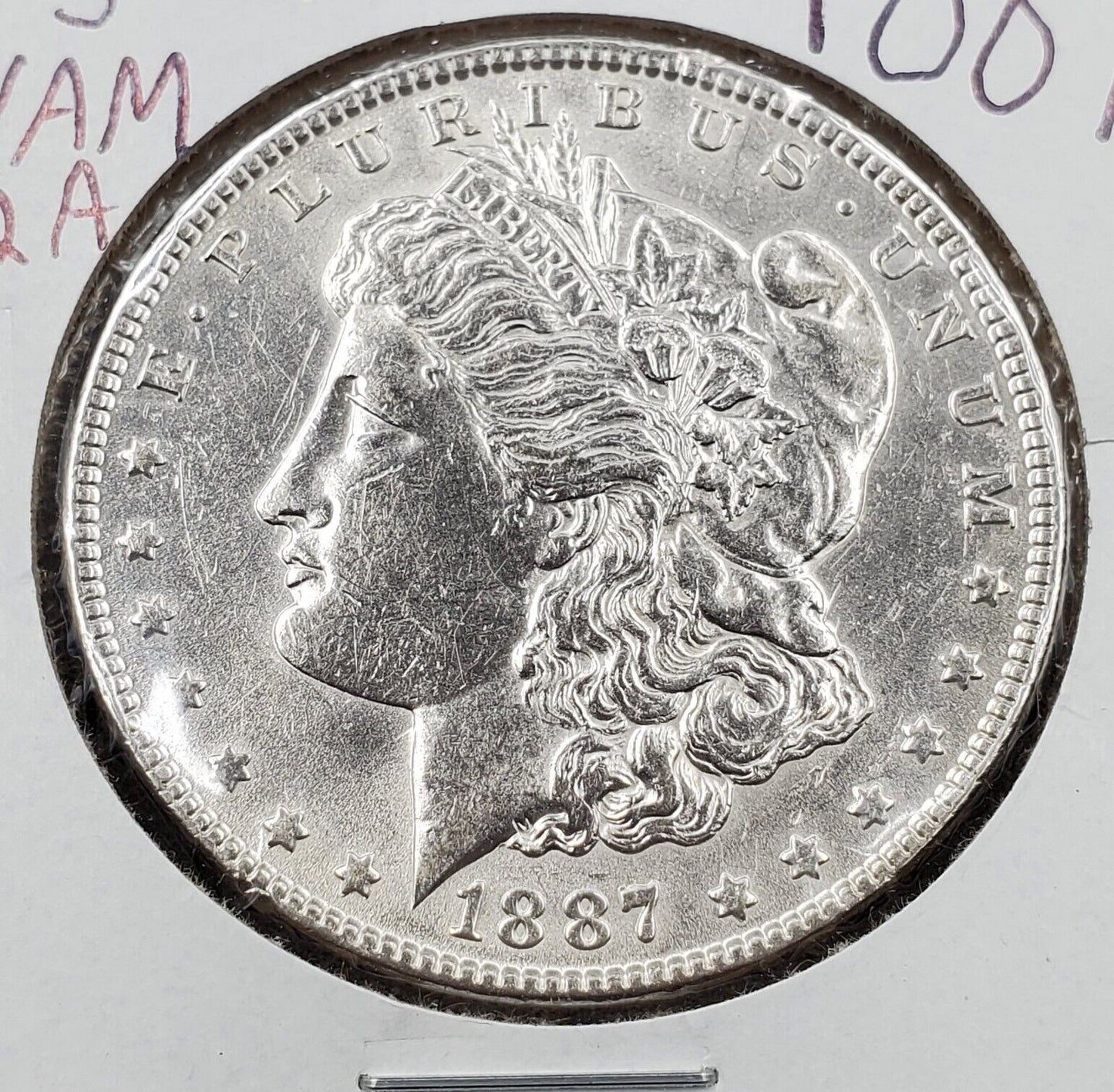 1887 P Morgan Silver Dollar Coin EF XF DETAILS ALLIGATOR EYE VAM-12A VARIETY VAM