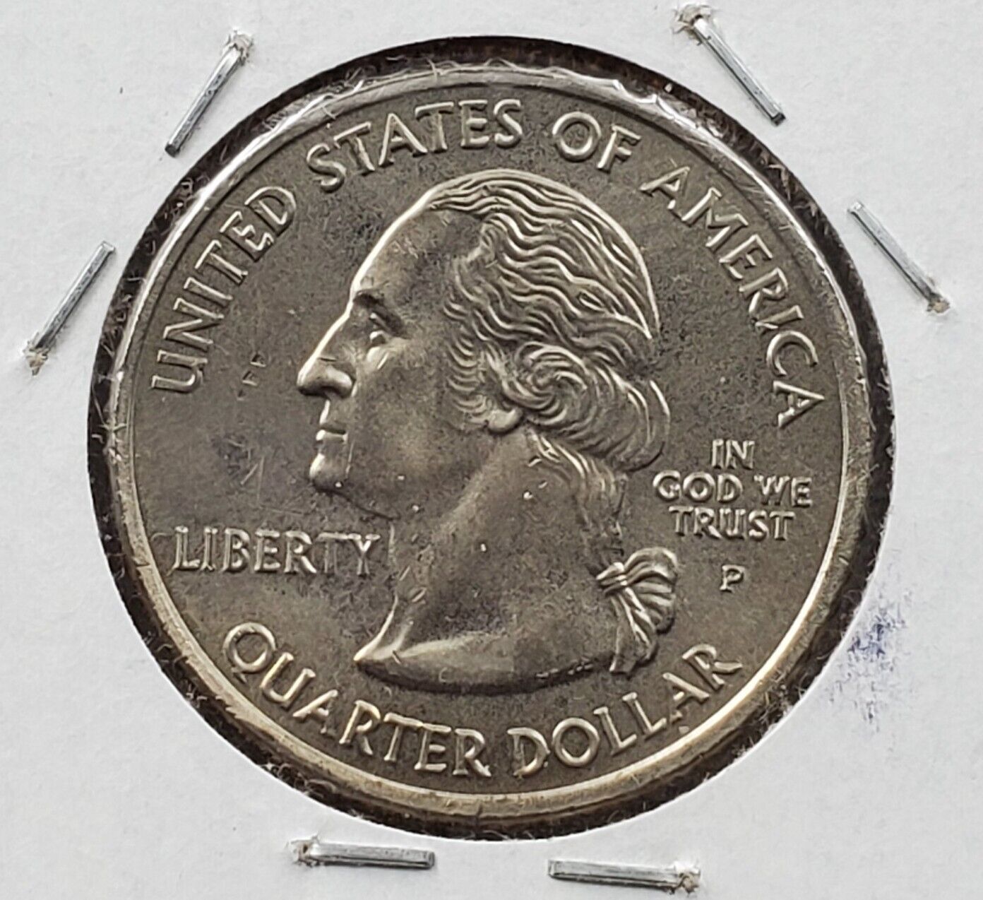 2007 P IDAHO 25c Quarter Coin Struck Thru Grease Error Reverse