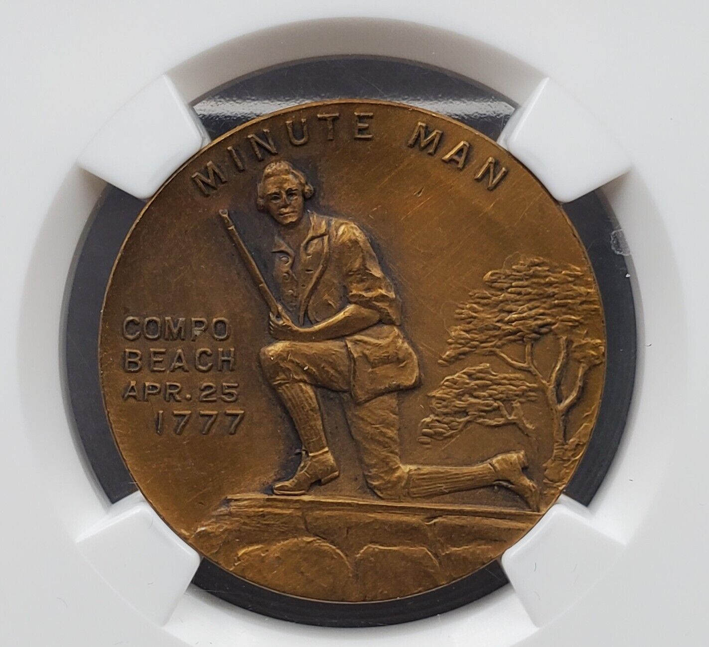 1935 CT Bronze WESTPORT CENTENNIAL 32mm Medal MS65 NGC