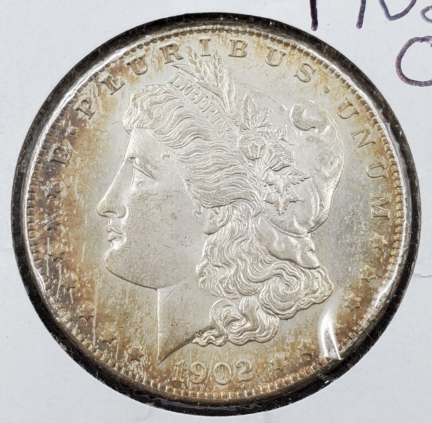 1902 O Morgan Silver Eagle Dollar $1 Coin CHOICE AU ABOUT UNC PQ Toning Toner