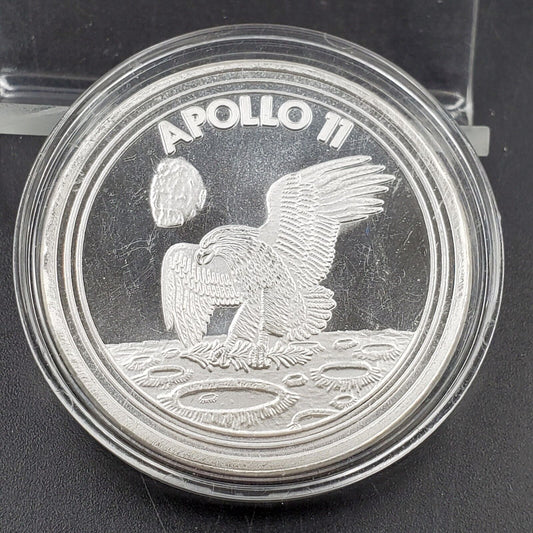 1 Troy Oz .999 Fine Silver Apollo 11 Proof Like Round NASA 50th Anniversary