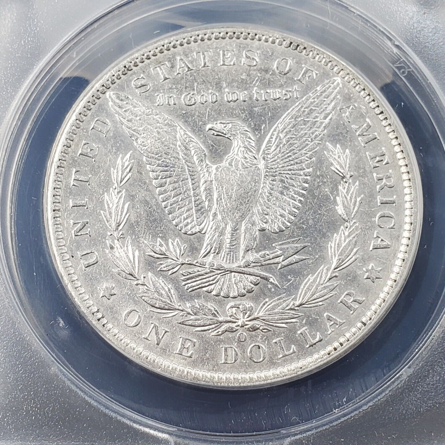 1886 O $1 Morgan Silver Eagle Dollar Coin CLEANED ANACS AU53 DETAILS