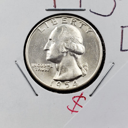 1954 D Washington Silver Quarter COIN Choice BU UNC Uncirculated