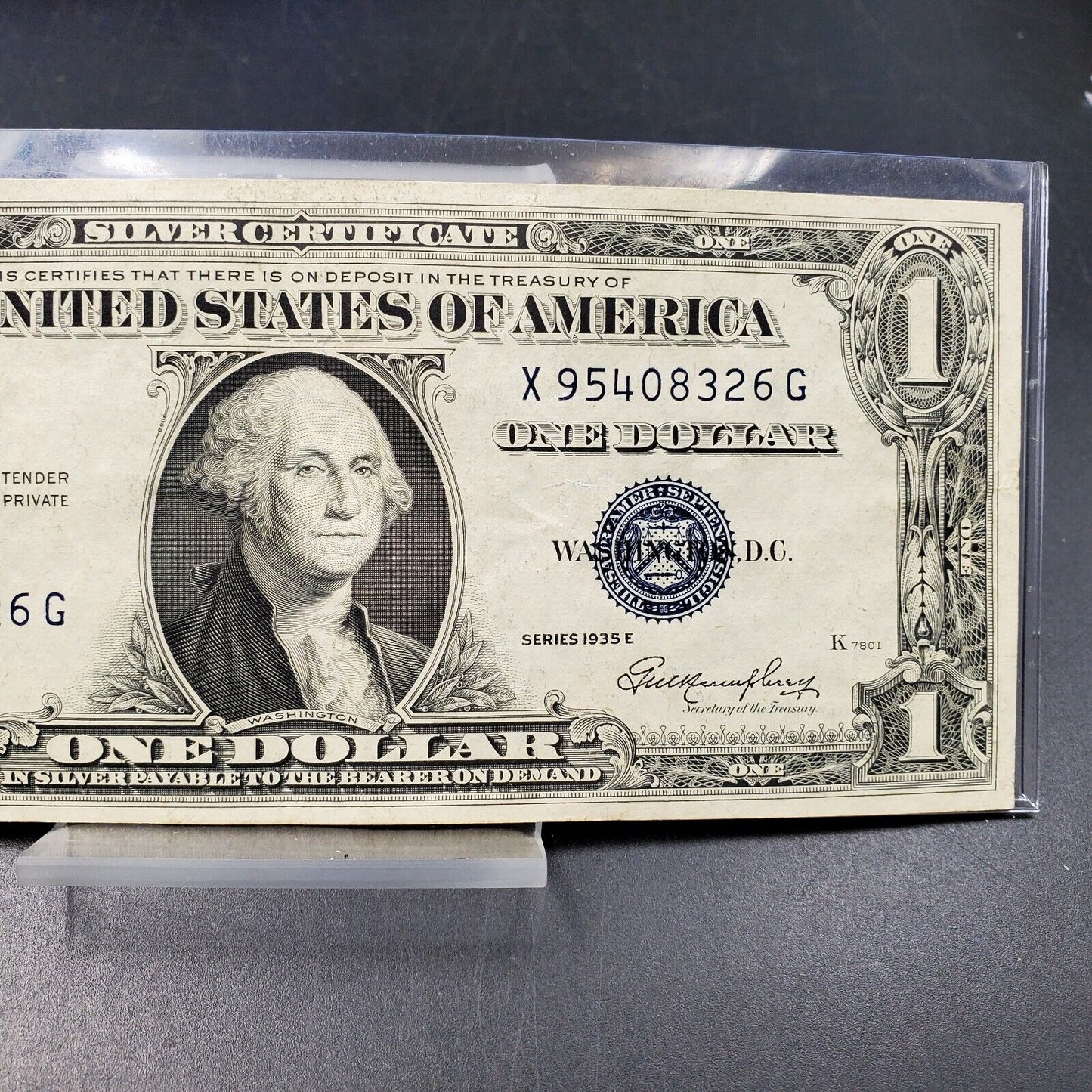 1935 E $1 Silver Certificate US Note CHOICE EF XF Extra Fine Blue Seal Currency