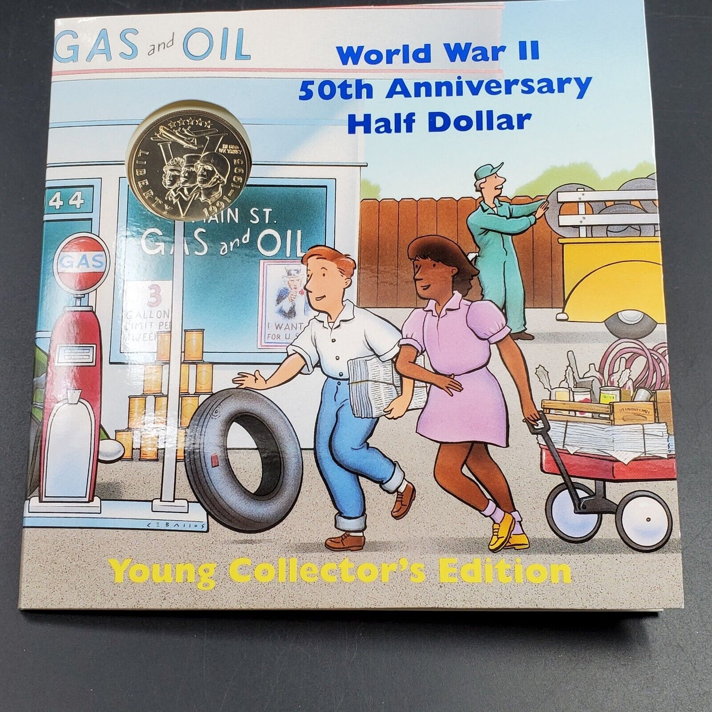 1993 US World War II Commemorative Half Dollar Coin Young Collector's Edition