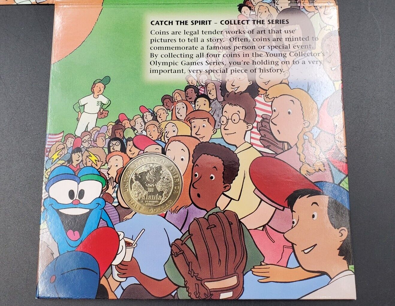 1995 Atlanta Olympic Games Baseball Young Collector Edition Half Dollar 50c Coin