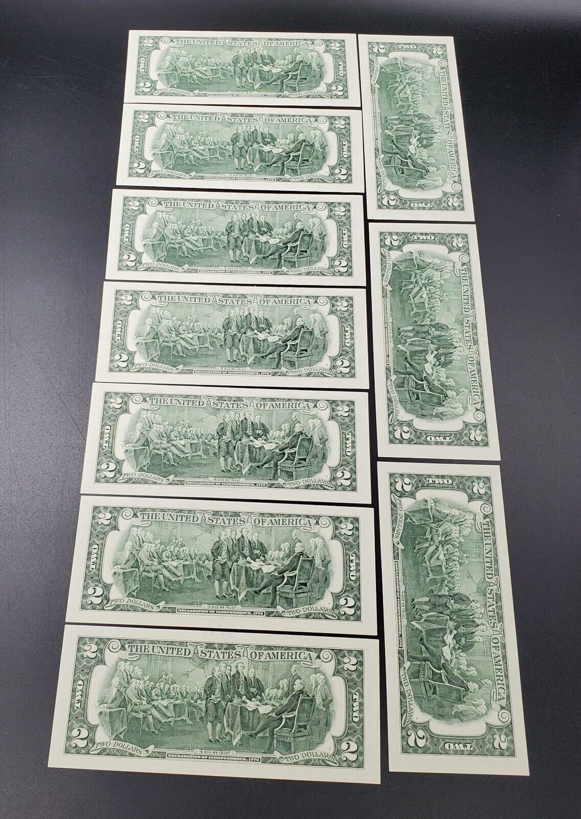 10 CONSECUTIVE 2003 $2 FRN FEDERAL RESERVE NOTE CH UNC 10 BILLS GREEN SEAL
