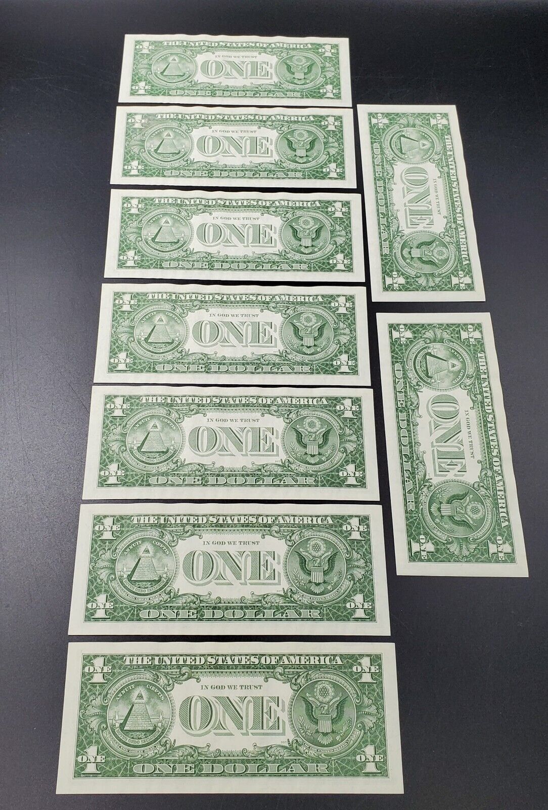 Set Lot 9 Consecutive Serial Number # Blue Notes 1957 Silver Certificate AU CIRC
