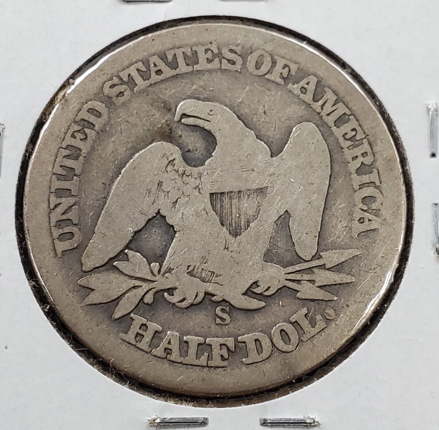 1863 S Seated Liberty Silver Half Dollar 50c