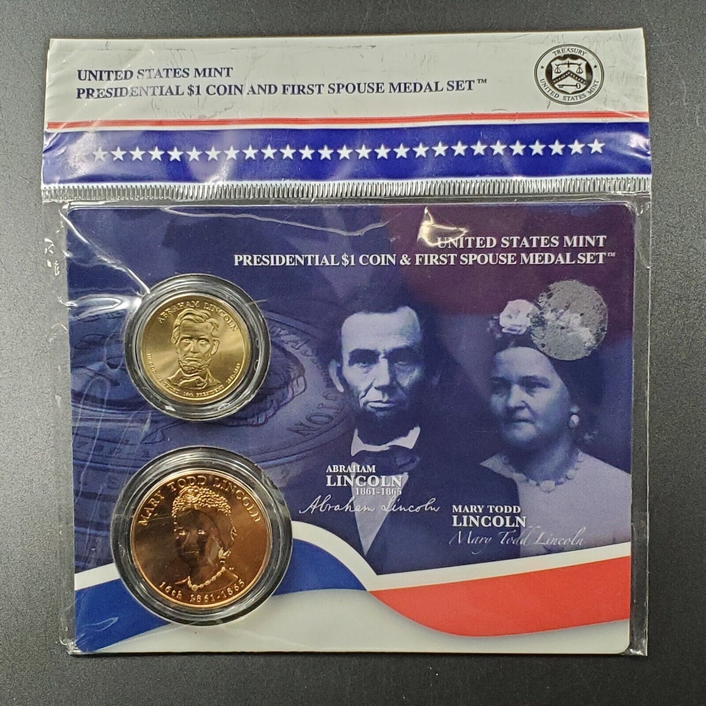 2010 Abraham Lincoln $1 Presidential Coin First Spouse Medal Sealed OGP