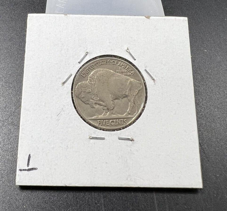 1929 5c Buffalo Indian Head Nickel Coin Choice Fine / VF Very Fine Circ