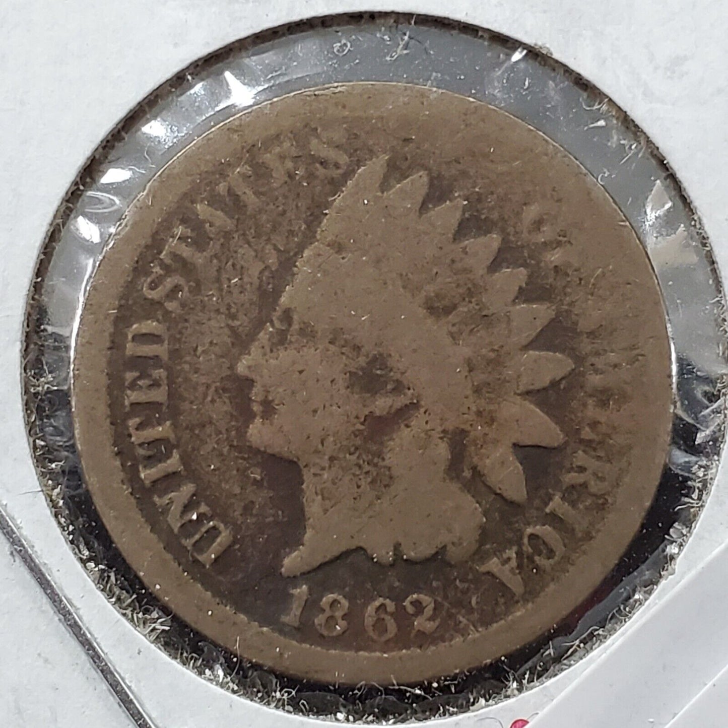 1862 Indian Head Liberty Wheat Cent Penny Coin AG About Good