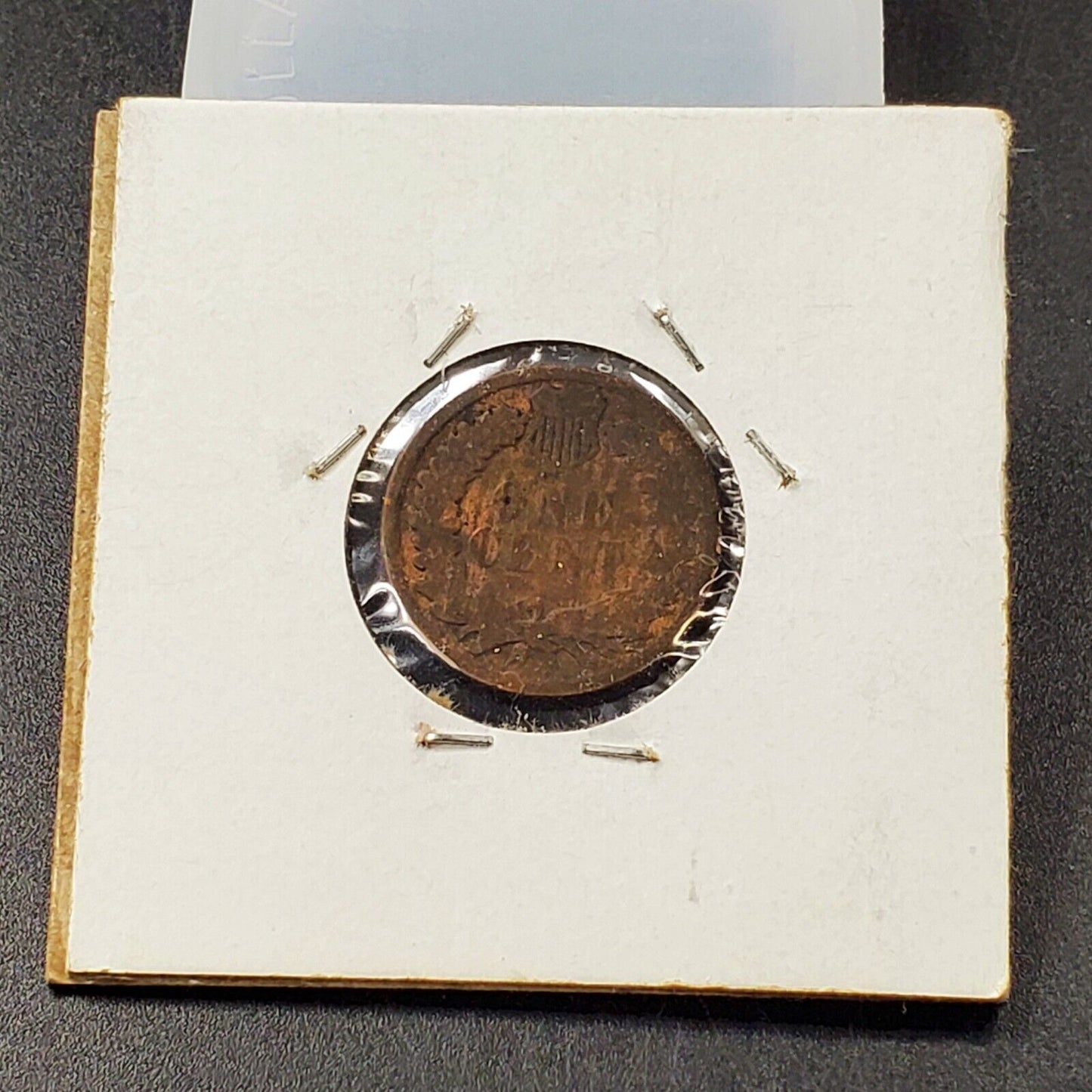 1885 P 1c Copper Nickel Indian Small Cent Penny Coin Good details altered color