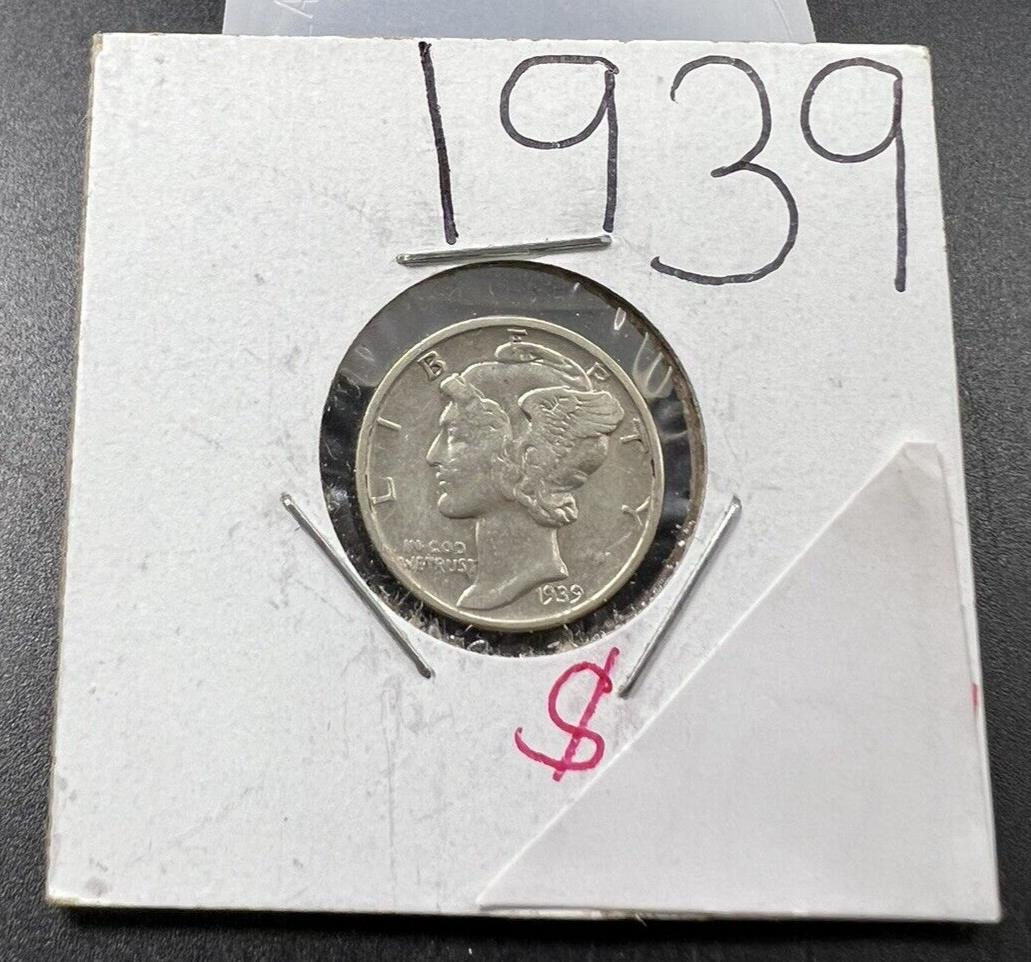 1939 P Mercury Silver Dime Coin EF XF Extra Fine Circ