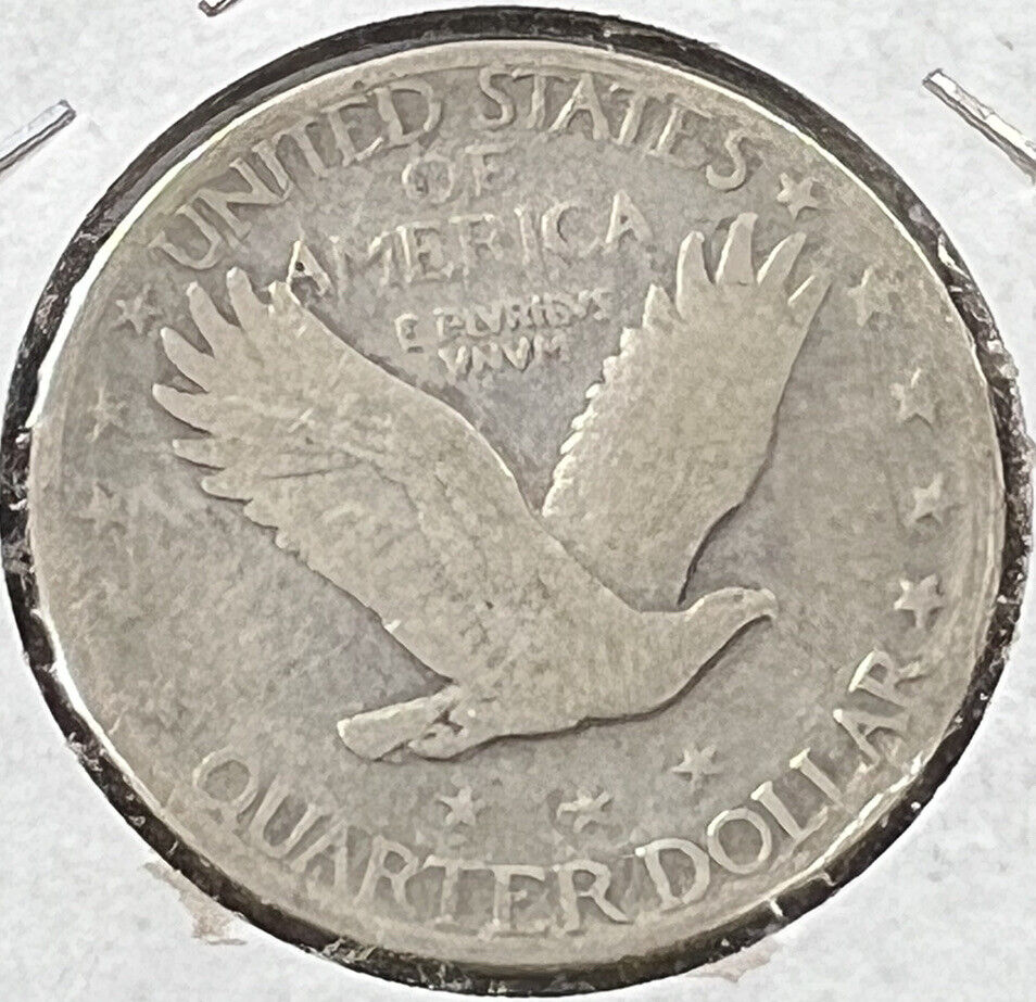 1928 D Standing Liberty Silver Quarter Coin Choice G Good / VG Very good