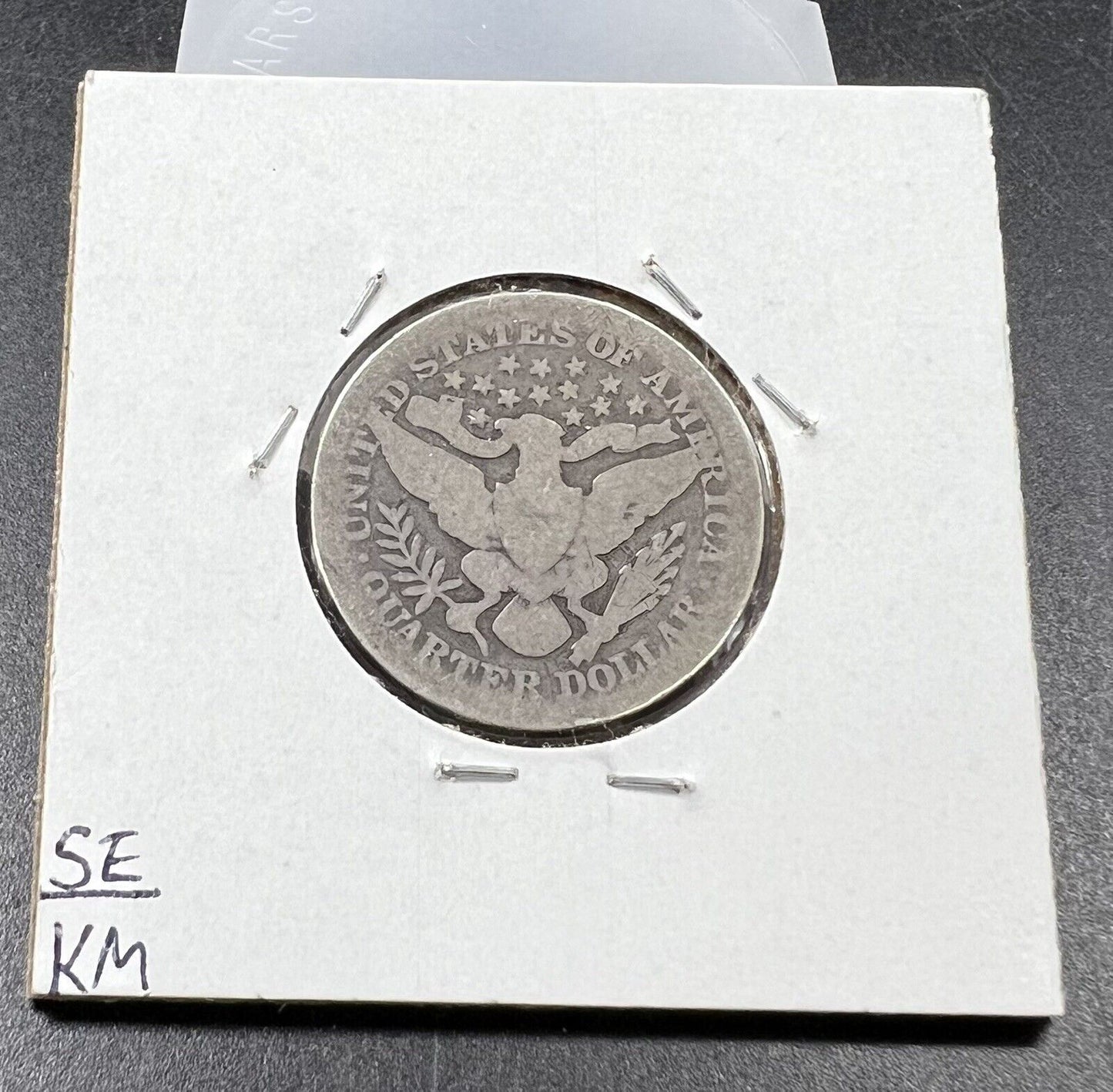 1893 Barber Silver Eagle Quarter Coin AG About Good Circ