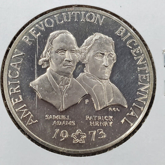 1973 RCL Samuel ADAMS Patrick HENRY American Revolution Silver Medal Coin
