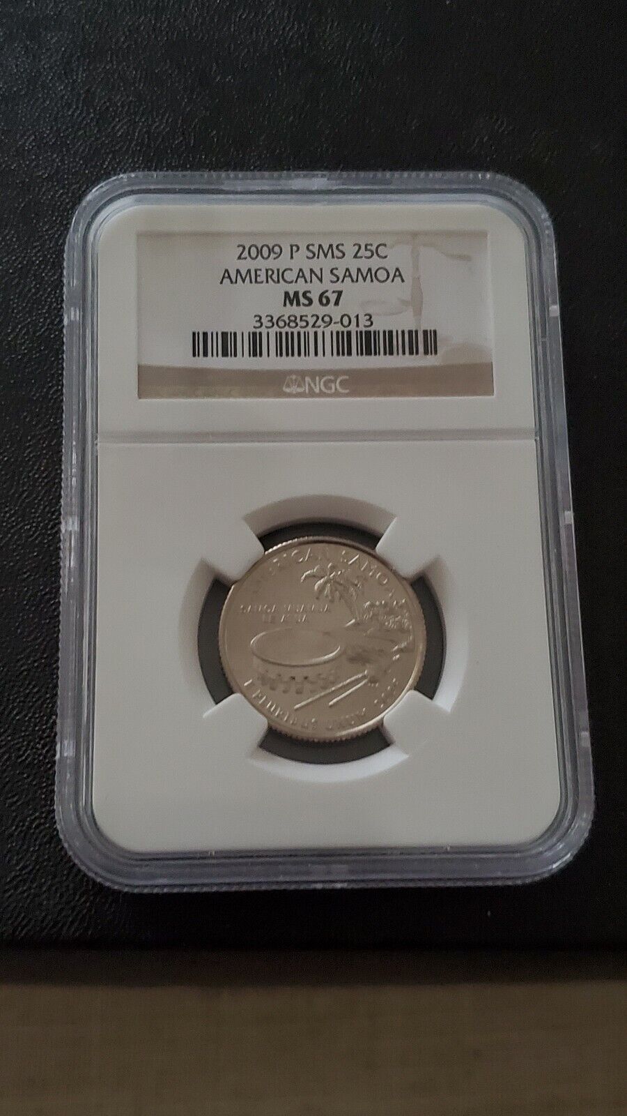 2009 P SMS 25c American Samoa Quarter Coin MS67 NGC Gem Certified BU Unc