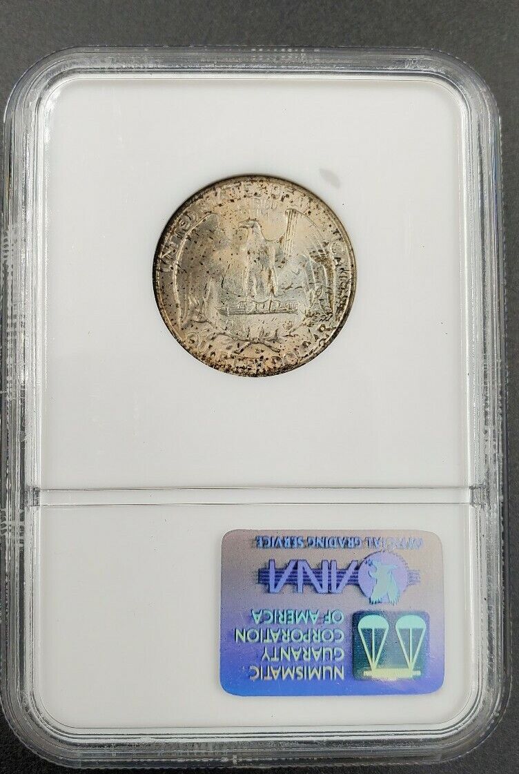 1953 S Washington Silver Quarter Coin MS66 NGC GEM BU Brown Label Some Toning