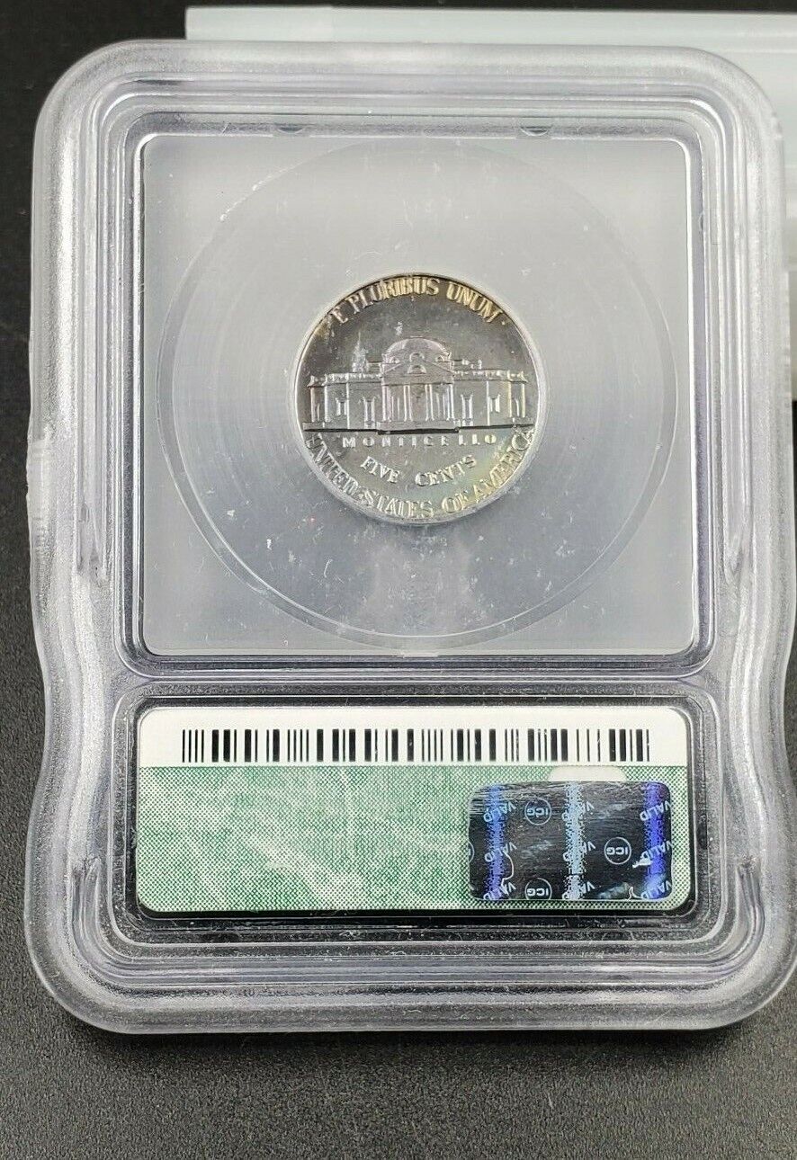 1975 S Proof Jefferson Nickel Coin ICG PR69 DCAM Deep Cameo Nice Blue Toning