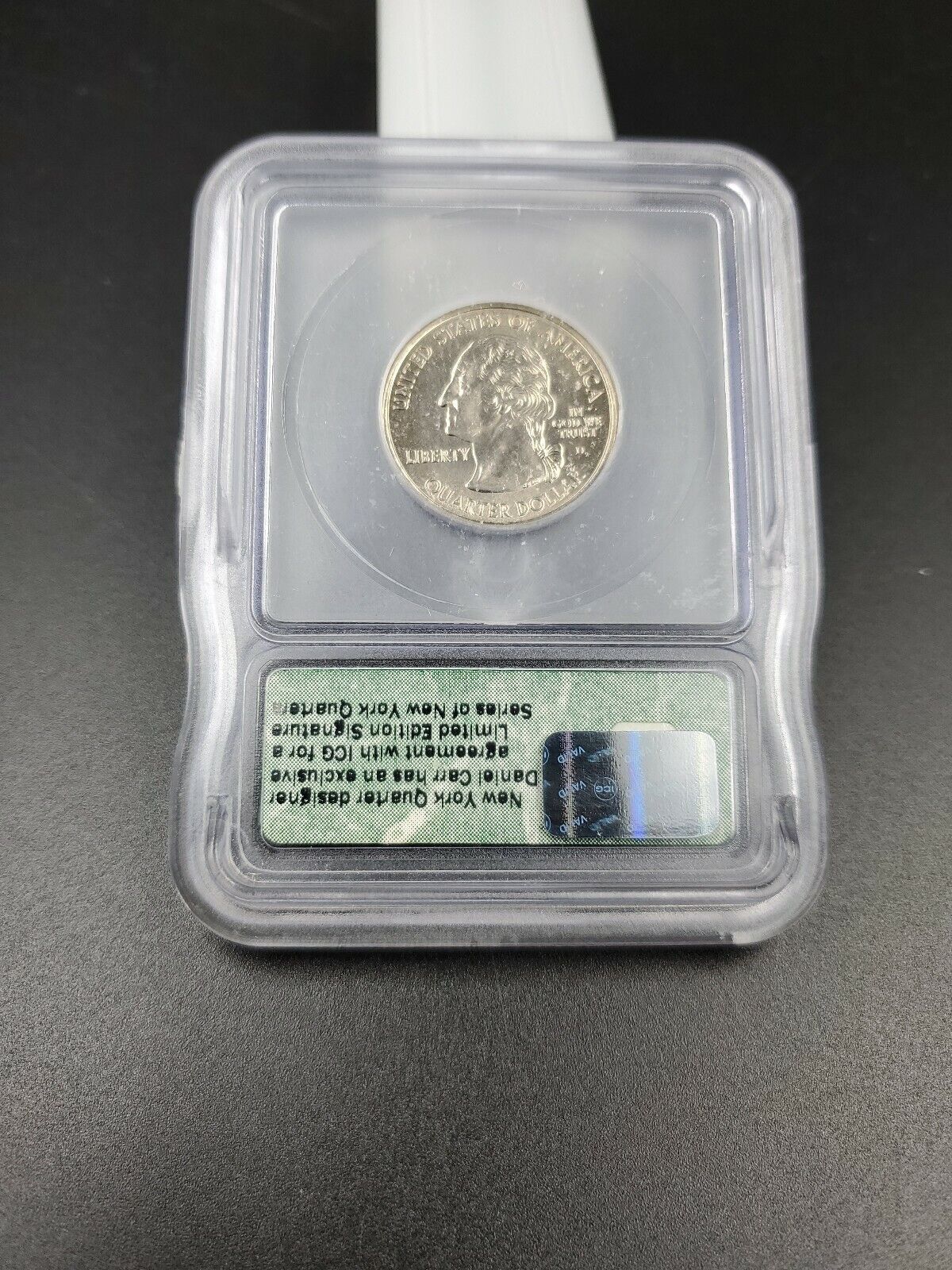 2001 D New York Statehood Quarter Coin ICG Engraver Series Daniel CARR