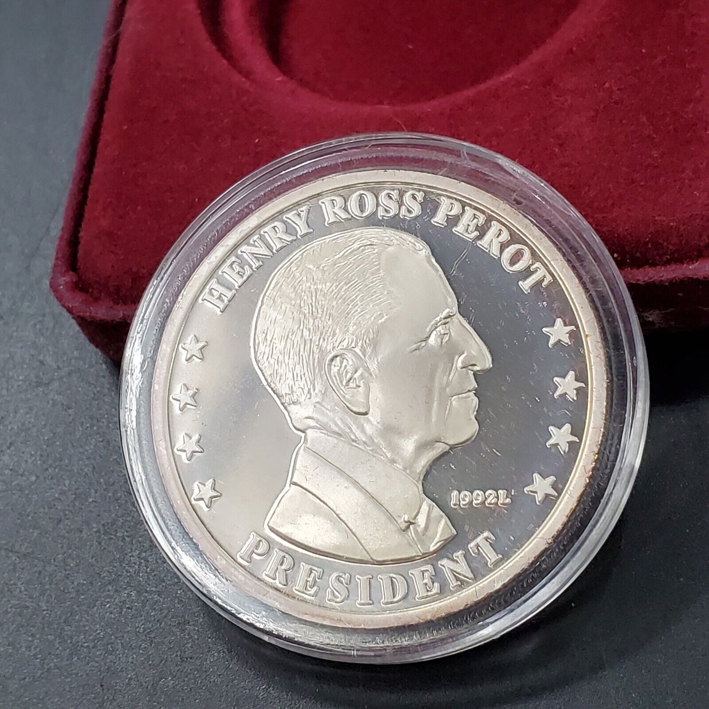 Henry Ross Perot 1 Oz .999 Fine Silver Round Coin Proof