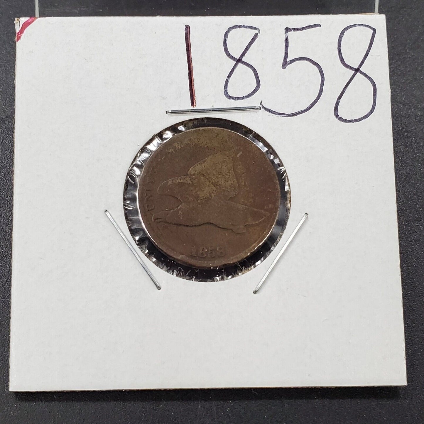 1858 Flying Eagle Cent Penny Coin Ag / Good Details Pre Civil War Era
