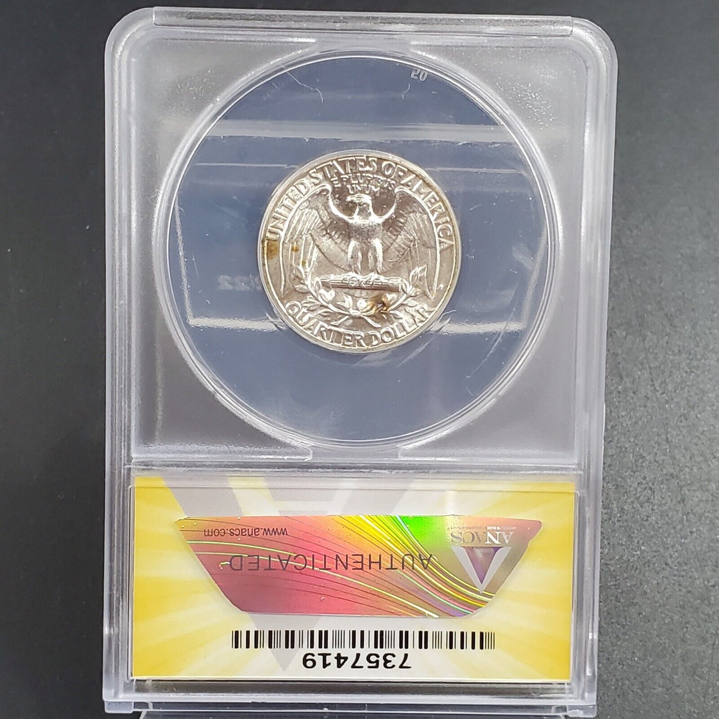 1963 P Washington Quarter 25c ANACS MS65 DDO FS-101 DIE 1 Variety Coin Toned