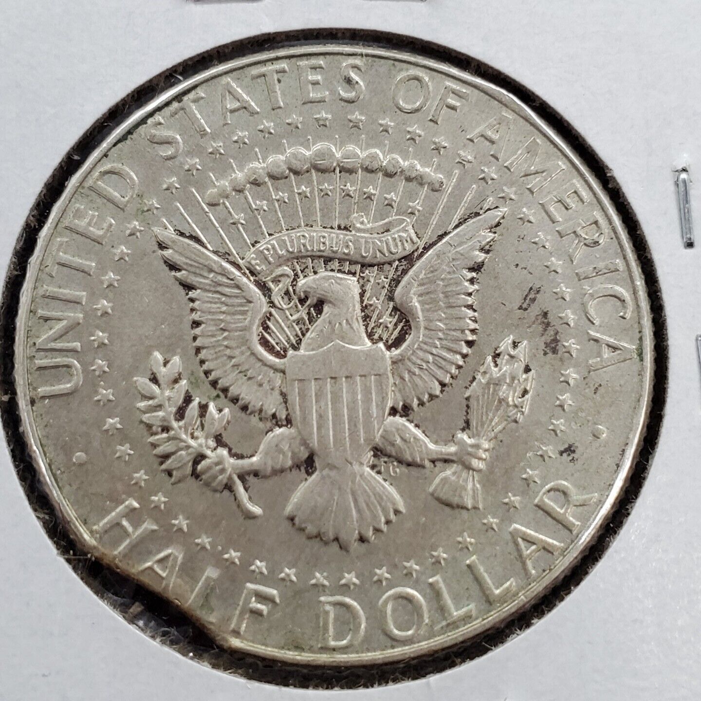 1966 P Kennedy 40% Silver Half Dollar Coin CLIP Error XF EF Extra Fine Circ