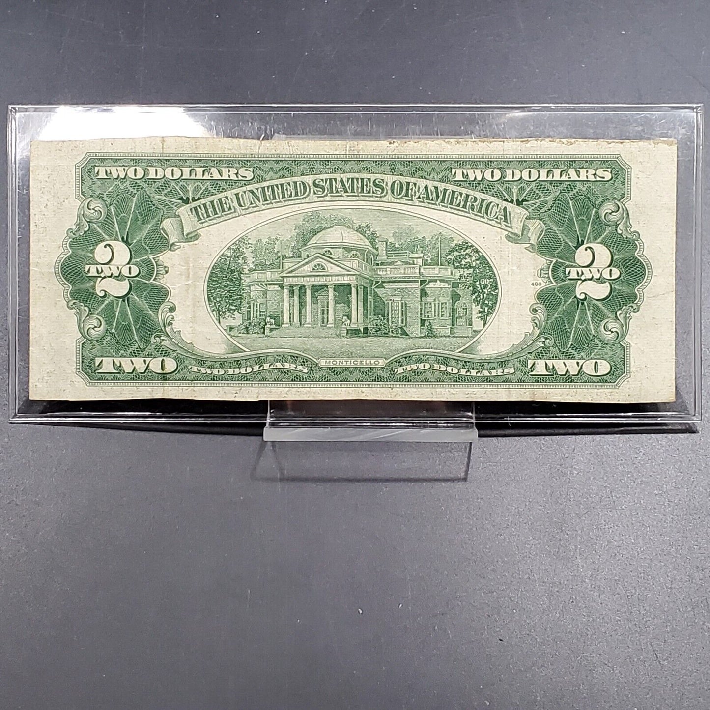 1953 B $2 United States Currency Legal Tender Note Red Seal Sequence Serial #