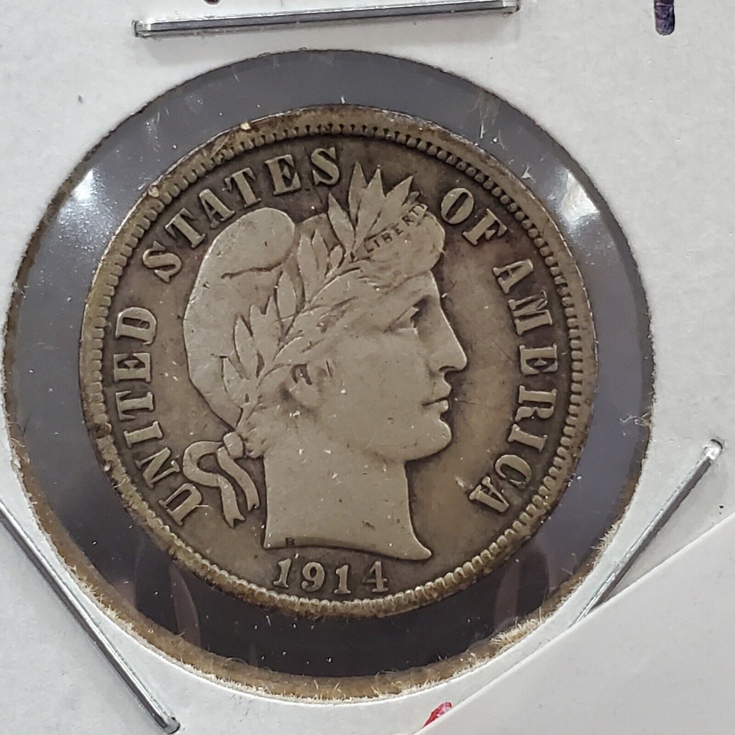 1914 D Barber DIME Silver Coin Choice VF Very Fine Circ