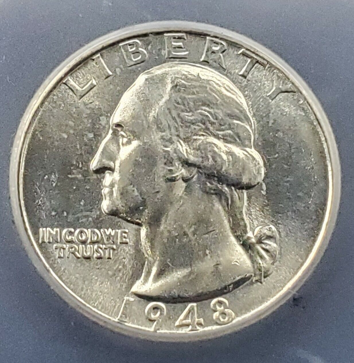 1948 P 25C Washington Quarter Silver Coin Retro ICG MS67 Gem BU Not Much Tone