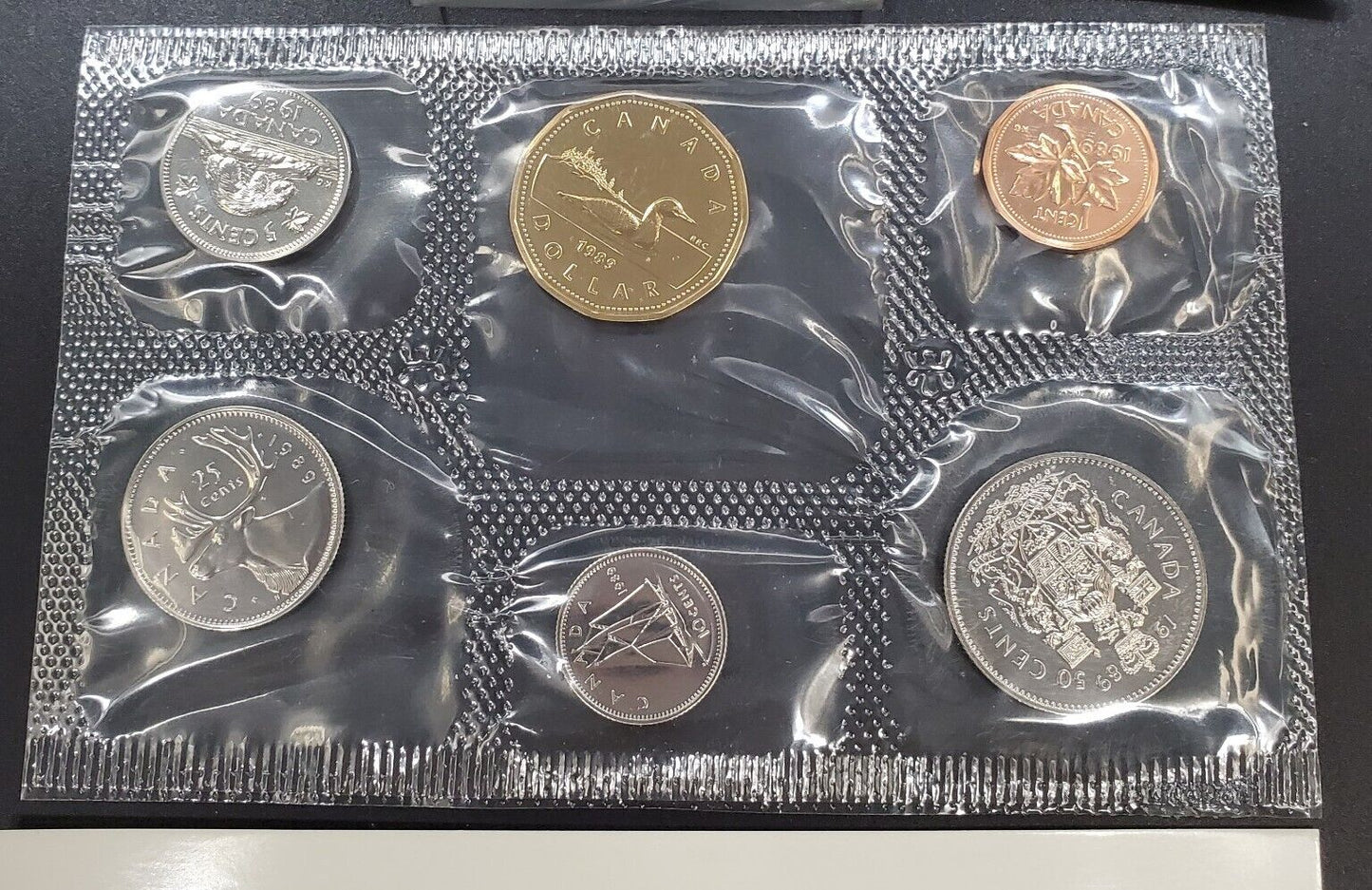 1989 Canada Coin Mint Set Proof Like 6 Pcs Sealed W/ COA & Original Envelope