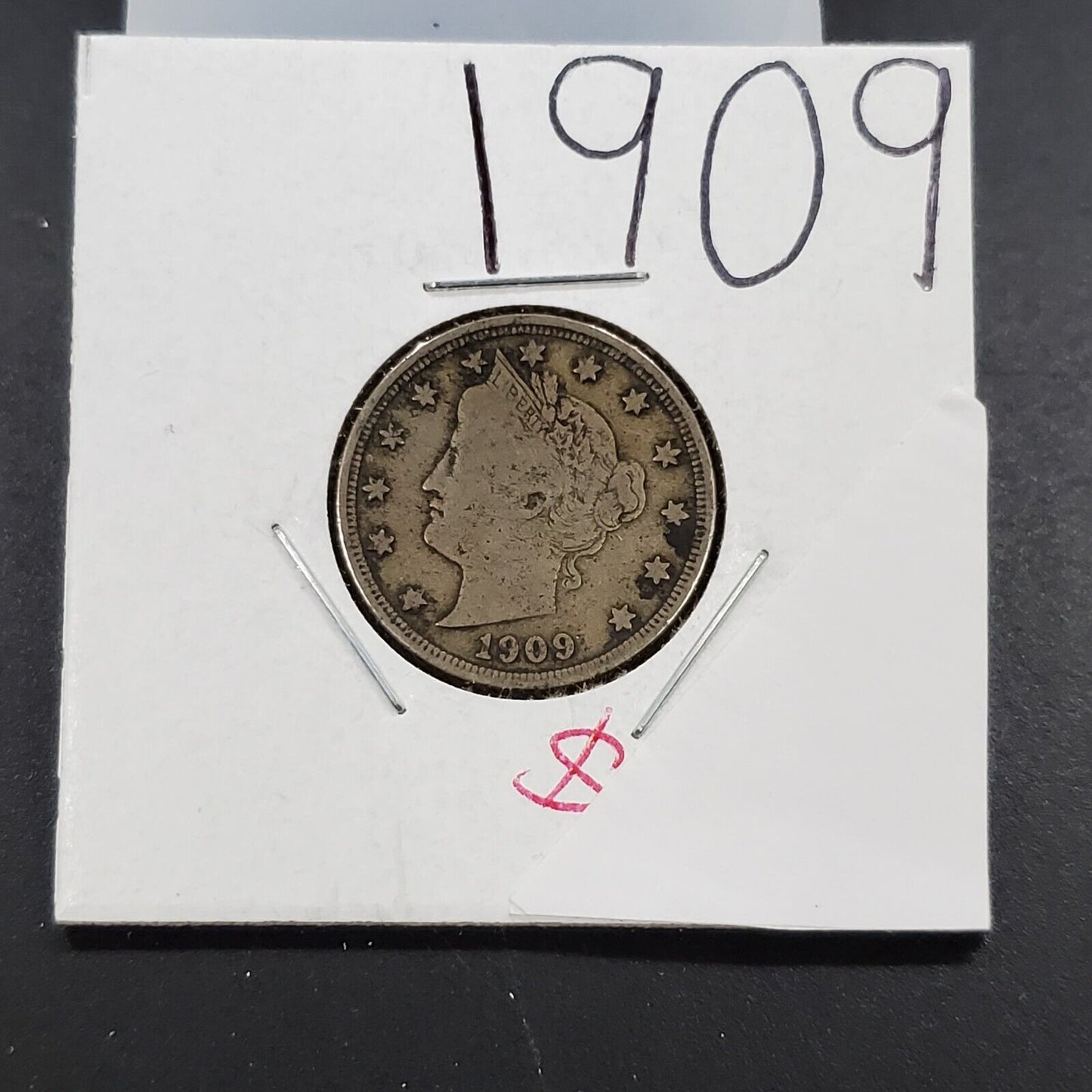 1909 Liberty Head V Nickel Choice Fine Circ