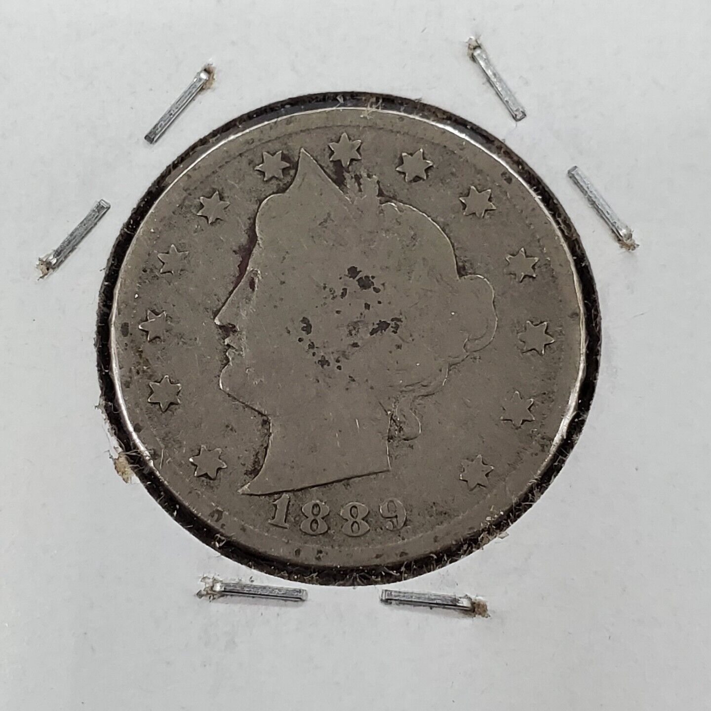 1889 P Liberty Head V Nickel Choice  About Good Circulated