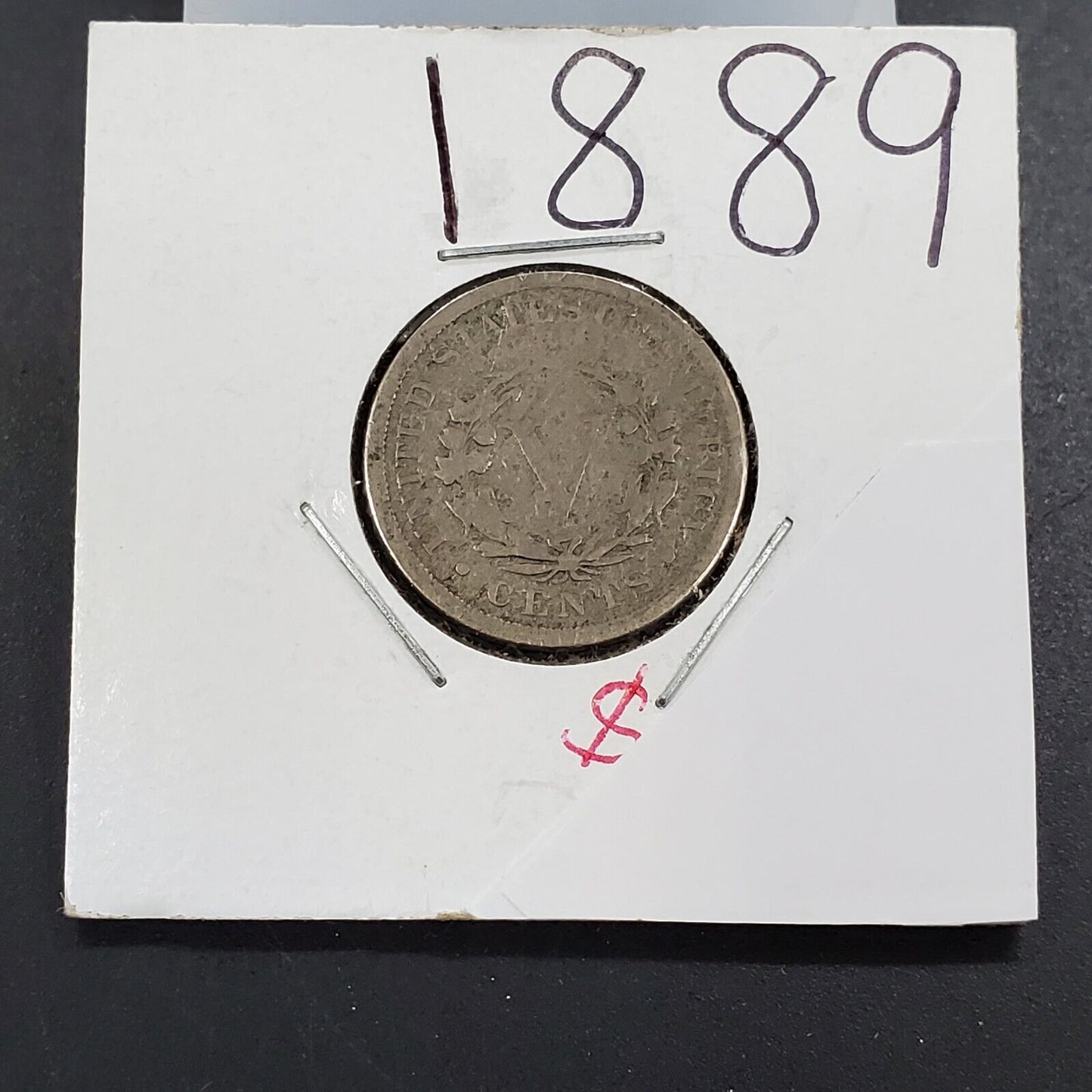 1889 P Liberty Head V Nickel Choice  About Good Circulated