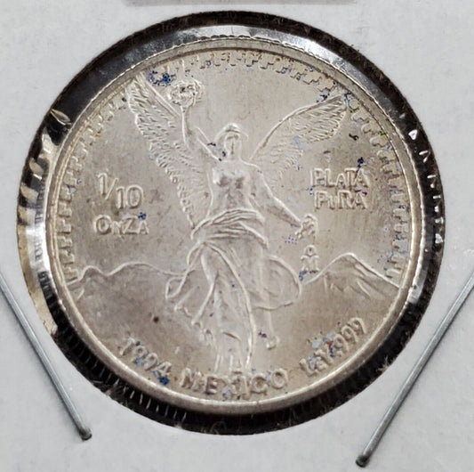 1994 Mexico Libertad  1/10 ounce Silver Coin  Pure Silver .999