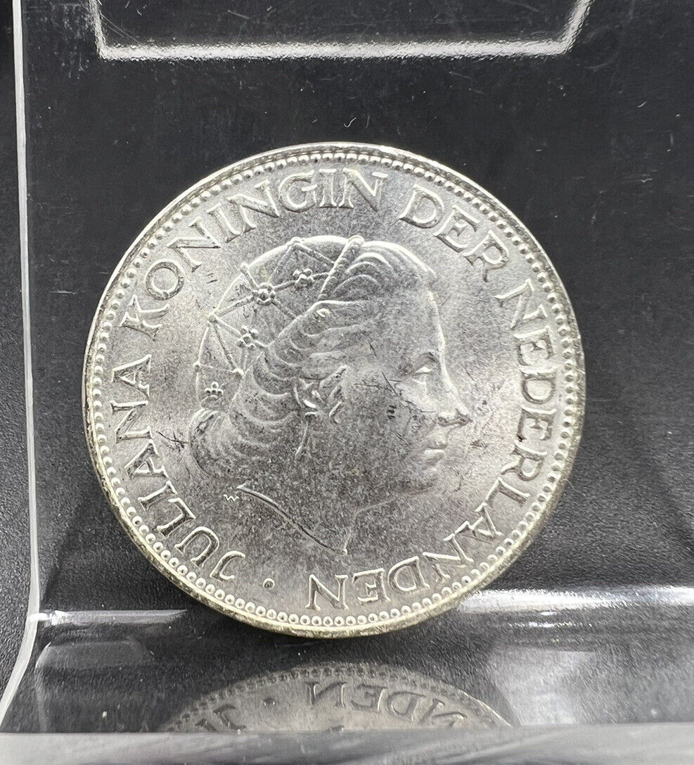 1966 Netherlands 2 1/2 Gulden BU KM-185 Choice BU UNC
