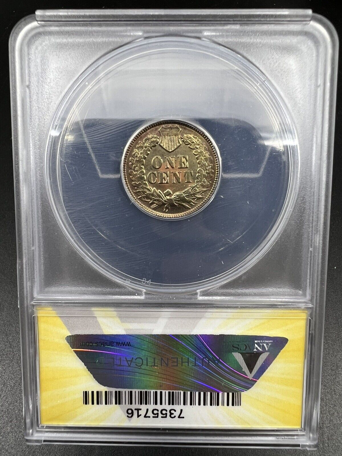 1888 P Indian Head Cent Coin ANACS AU55 S-2 Snow 2 Variety FS-302 RPD Toner
