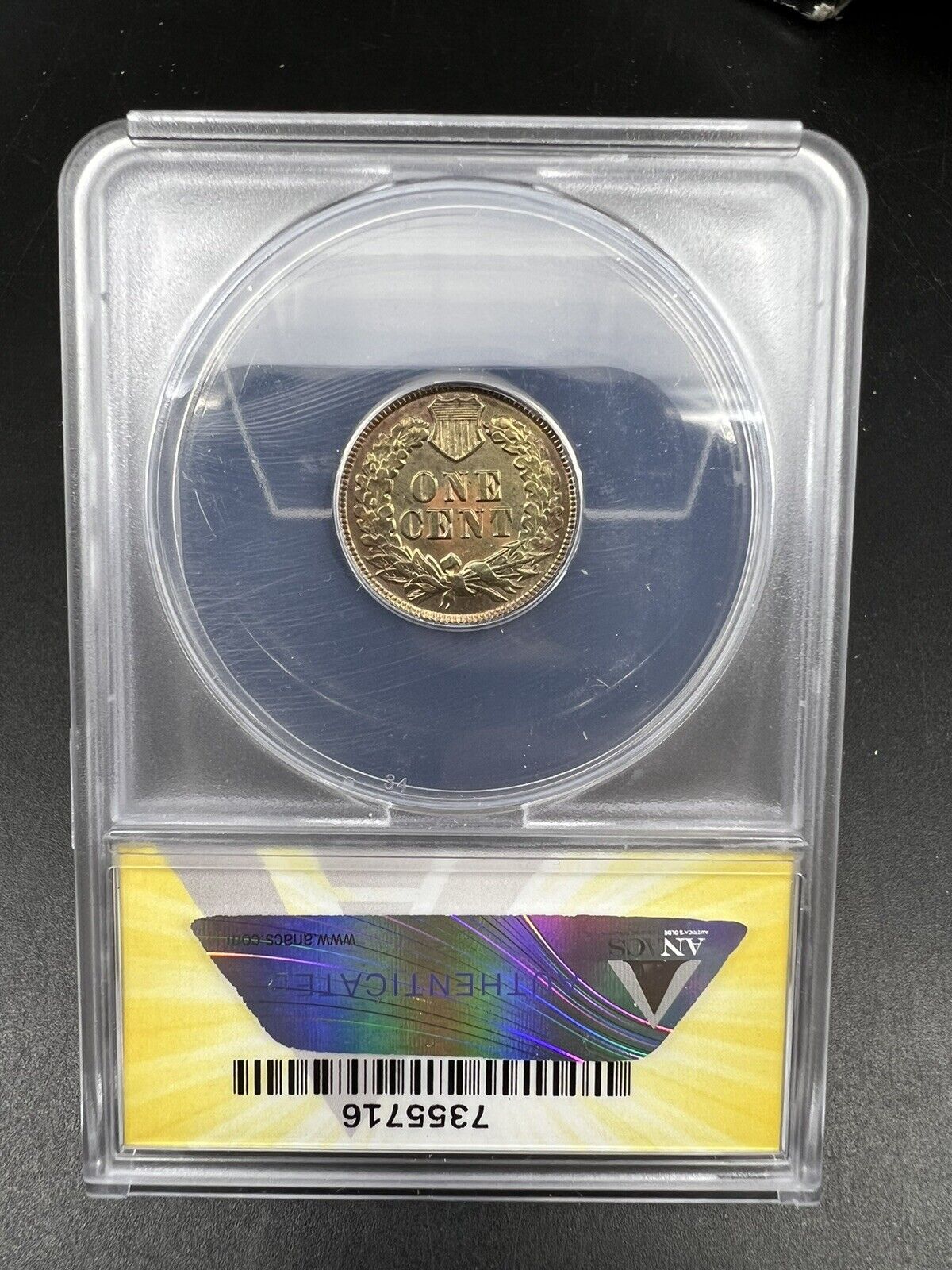 1888 P Indian Head Cent Coin ANACS AU55 S-2 Snow 2 Variety FS-302 RPD Toner