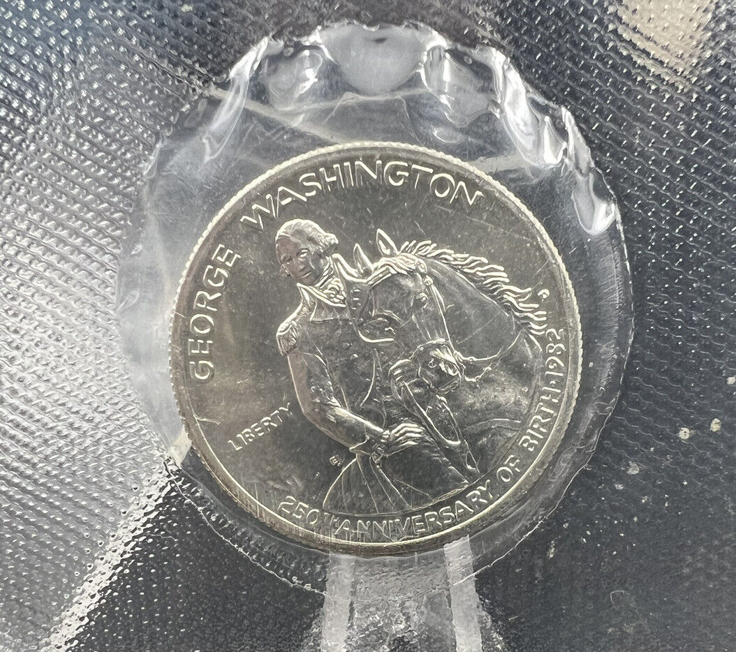 George Washington Commemorative 1982 D 90% Silver Half Dollar BU Coin Mint Cello