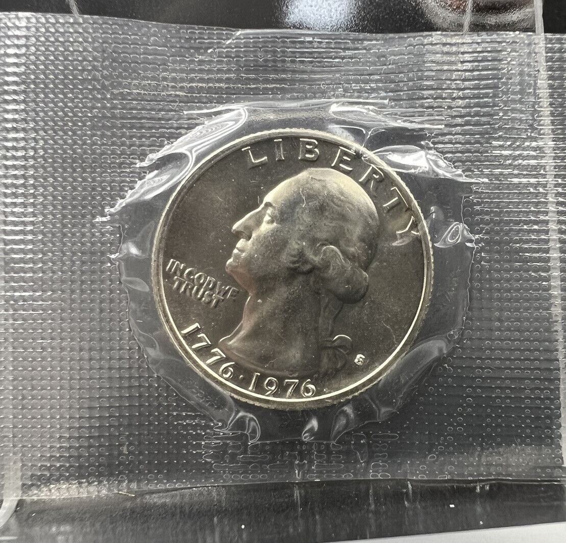 1976-S Washington Bicentennial BU 40% SILVER Quarter US Mint Coin in mint cello