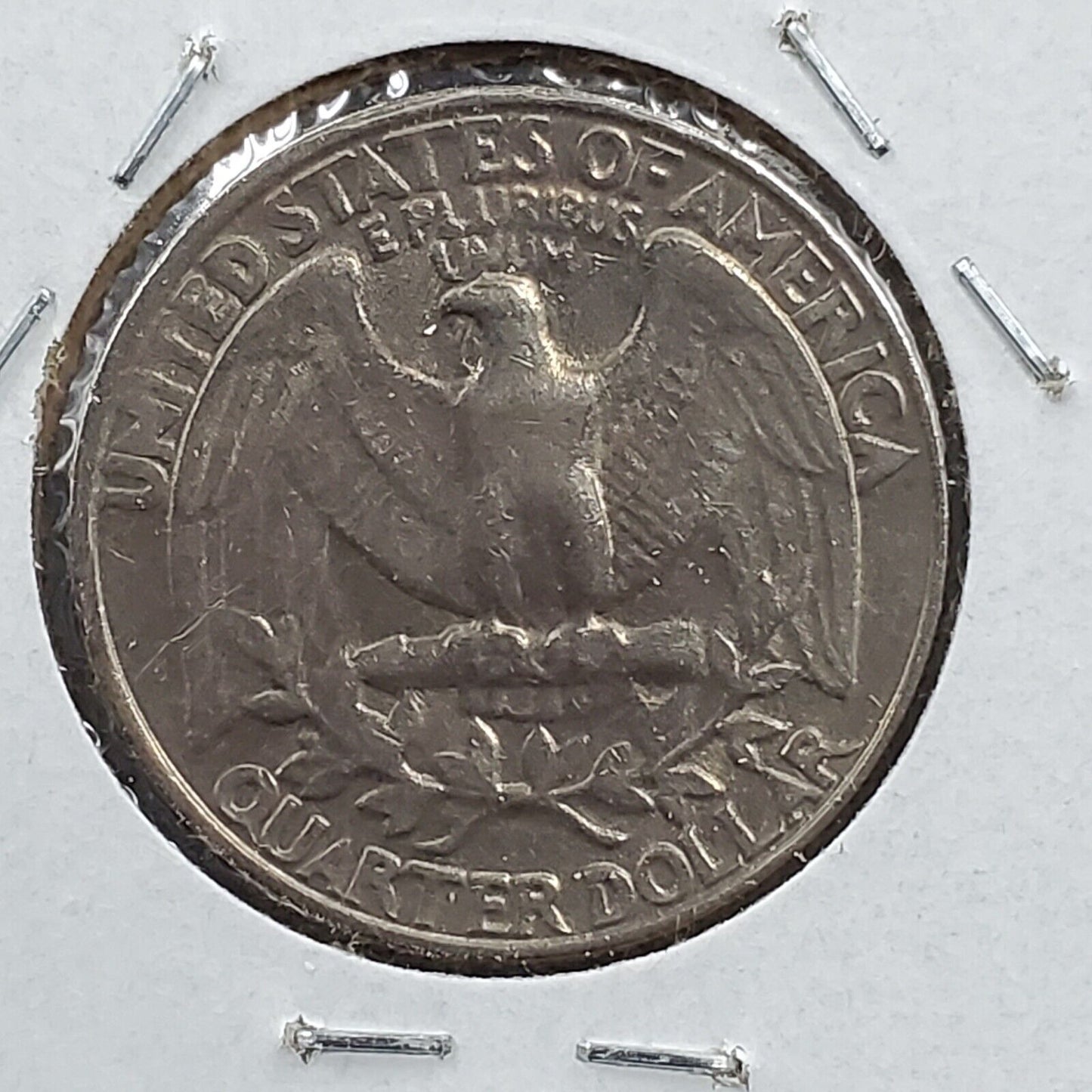 1982 P Washington Quarter Clad 25c Coin CUD Error obverse - VF / XF Circ